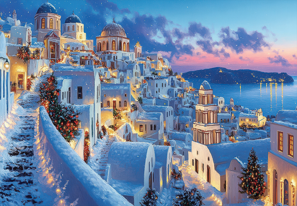 눈 덮힌 산토리니의 일몰(PK2000_3235)