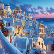 눈 덮힌 산토리니의 일몰(PK2000_3235)